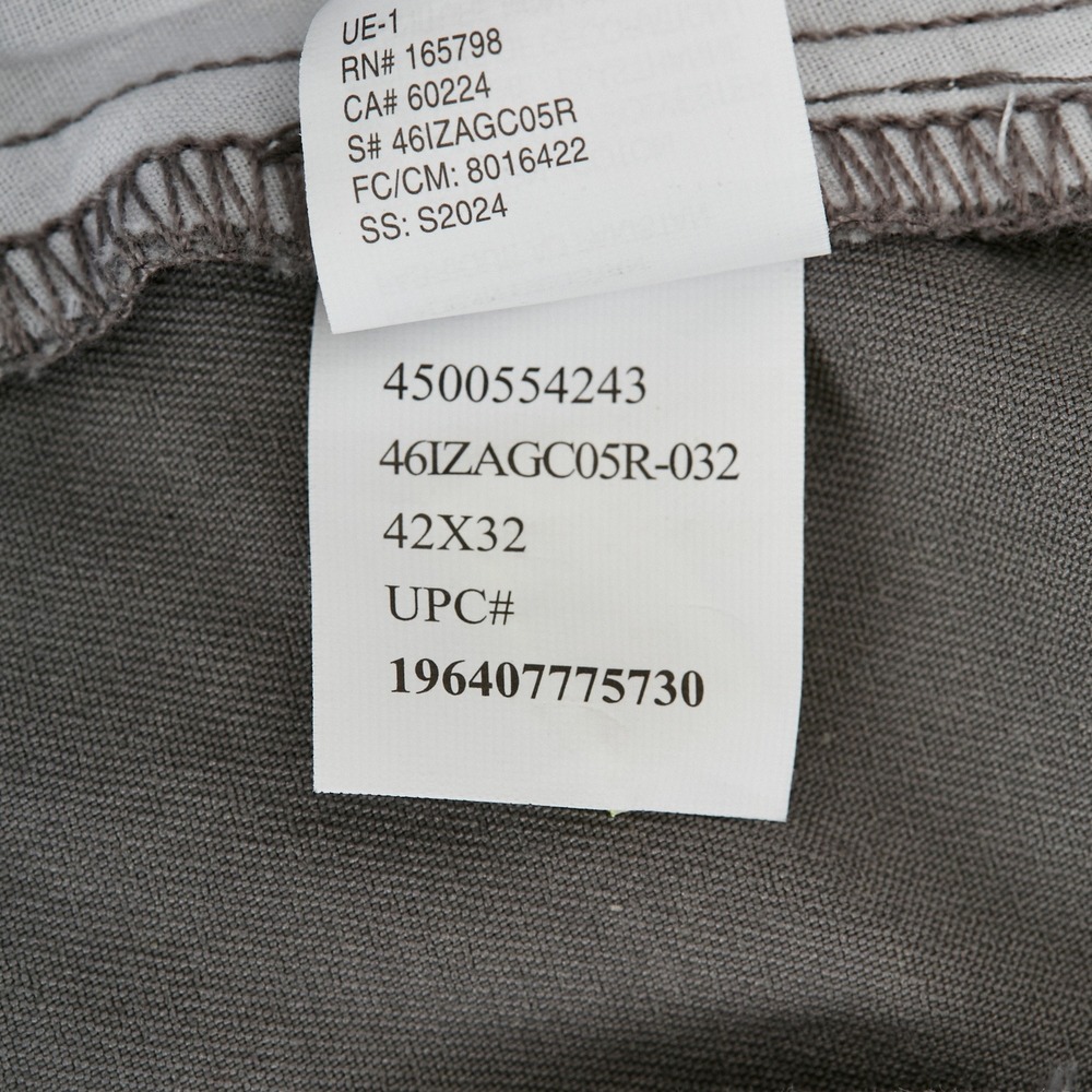 IZOD Performance Stretch Pants Mens 42x32 Grey Straight Smoked Pearl - Picture 10 of 15